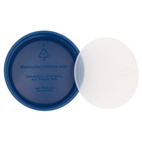 mason jar lifestyle regular mouth plastic storage lids silicone liner v2 deep blue liner detail