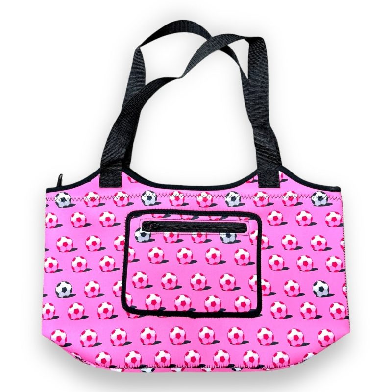 pink soccer neoprene totedrink handlers 801374