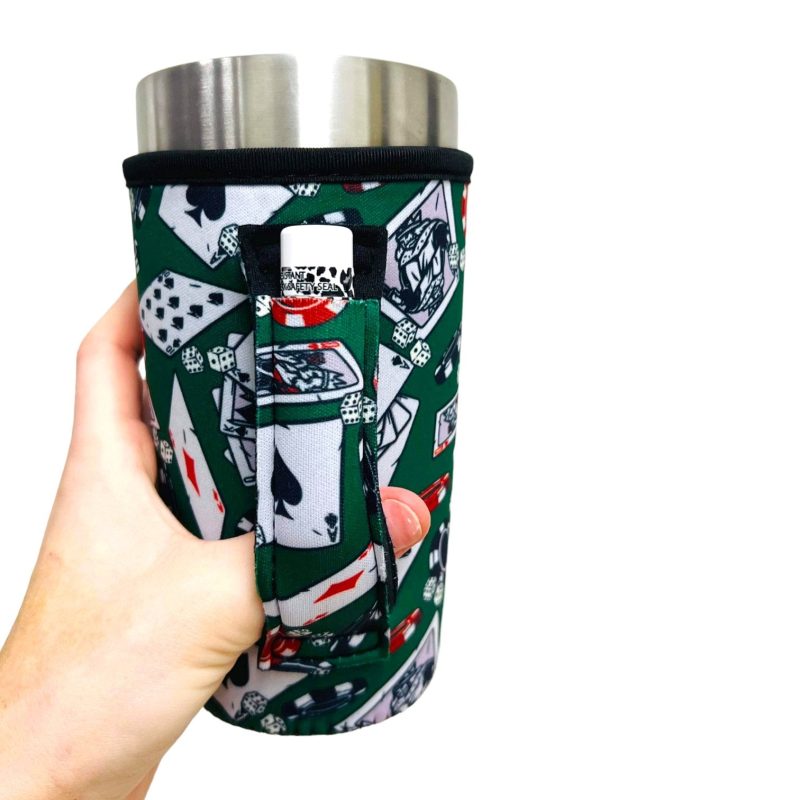 poker 20oz large coffee tea tumbler handlerdrink handlers 985671