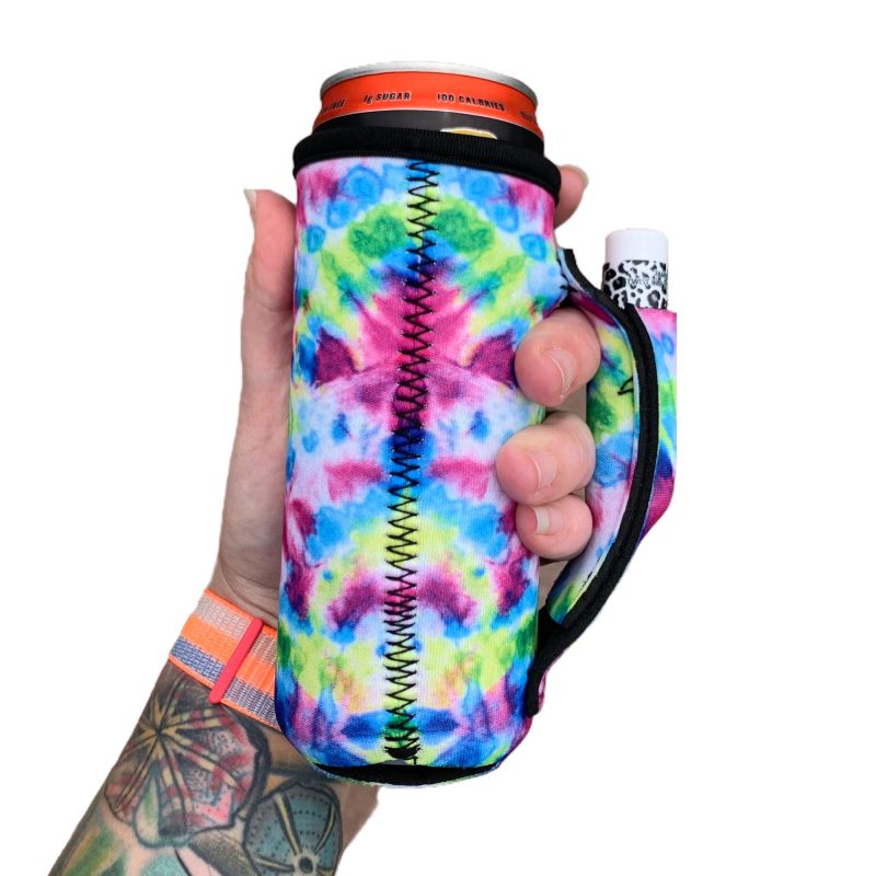 purple tie dye 12oz slim can handlerdrink handlers 916792