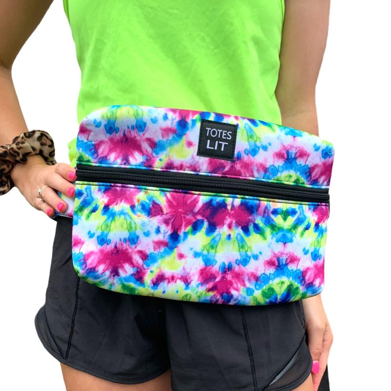 purple tie dye fanny packin totedrink handlers 824873