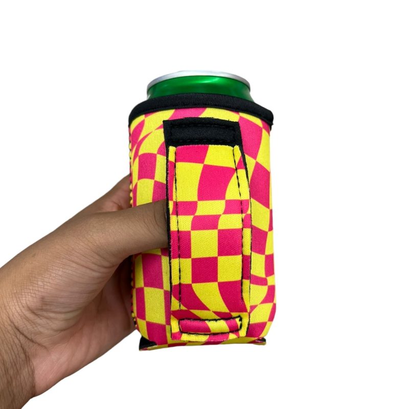 retro checkerboard 12oz stubby can handlerdrink handlers 486185