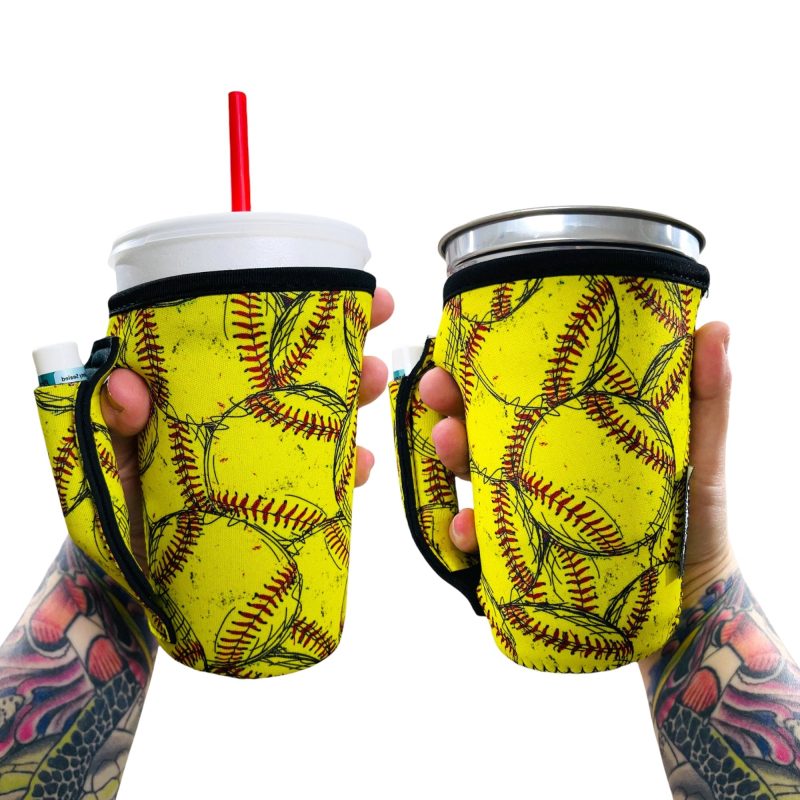 softball 16oz pint glass medium fountain drinks and tumbler handlersdrink handlers 521658