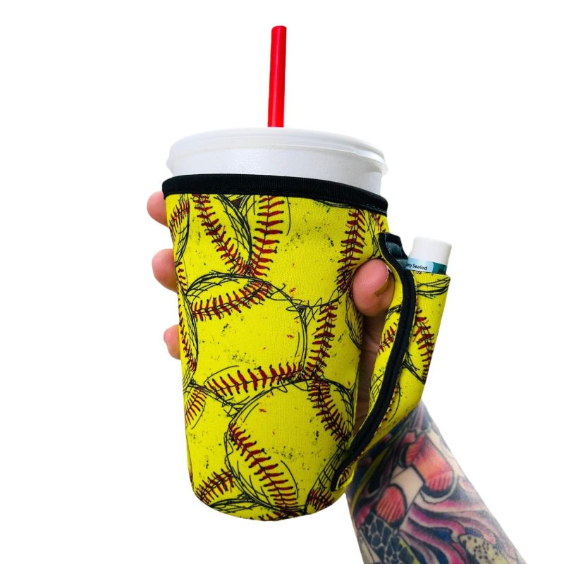 softball 16oz pint glass medium fountain drinks and tumbler handlersdrink handlers 915962