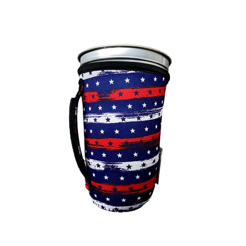 stars stripes 16oz pint glass medium fountain drinks and hot coffee handlersdrink handlers 350485