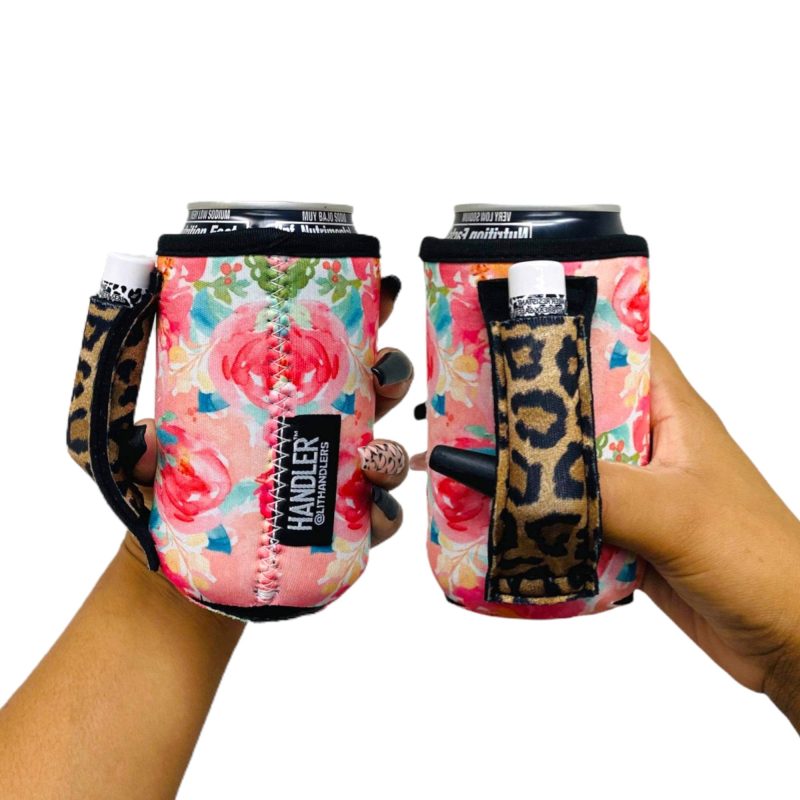 summer blooms w leopard 12oz regular can handlerdrink handlers 614459