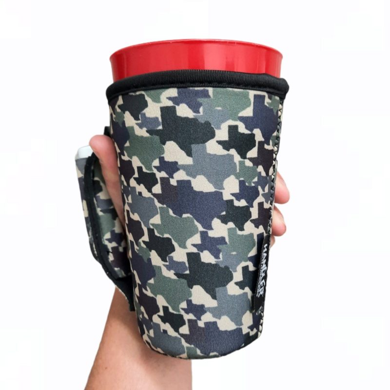 texas camo 16oz pint glass tumbler tea grande coffee medium drinks handlerdrink handlers 213308