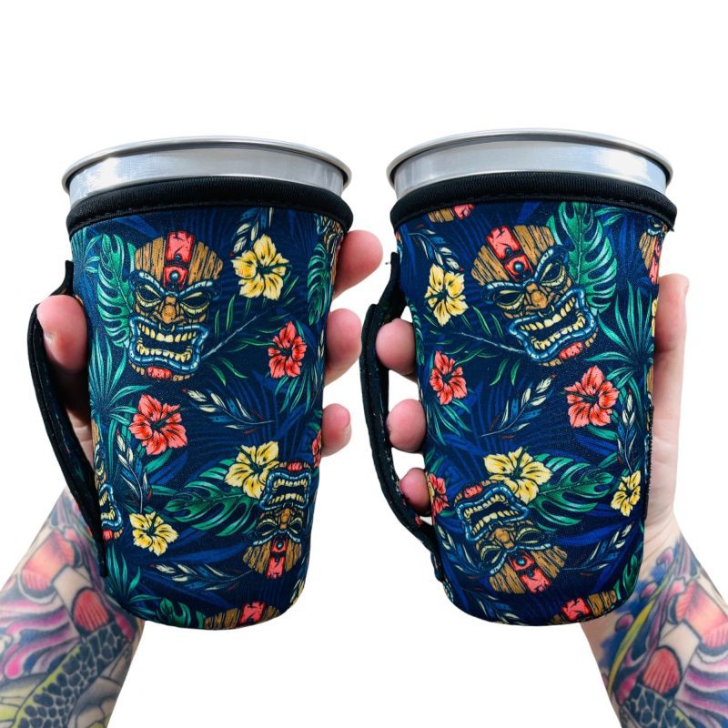 tiki tiki 16oz pint glass medium fountain drinks and tumbler handlersdrink handlers 220883