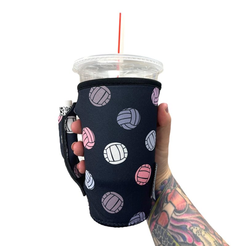 volleyball 20oz large coffee tea tumbler handlerdrink handlers 715489