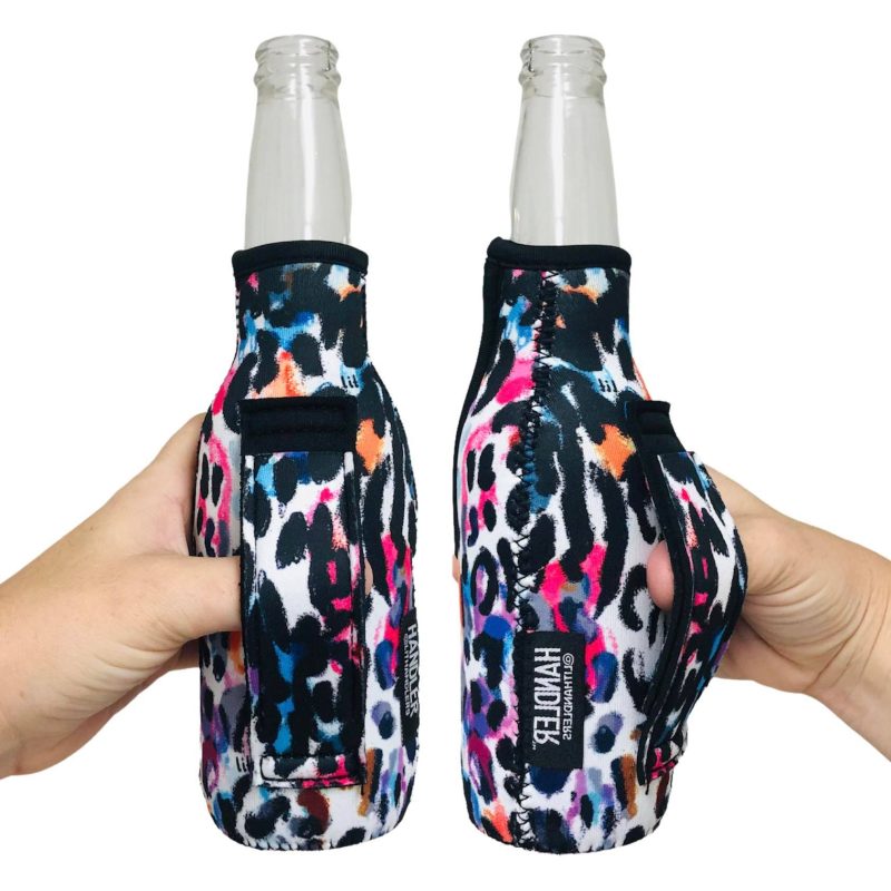 watercolor leopard 12oz bottleneck handlerdrink handlers 255419