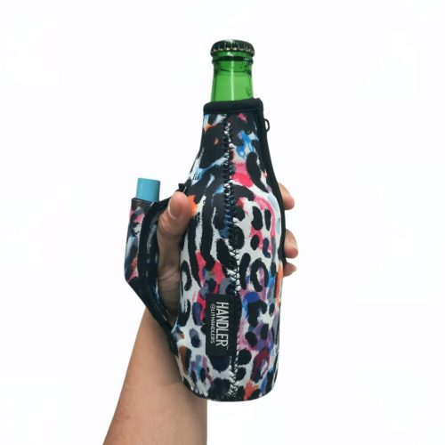 watercolor leopard 12oz bottleneck handlerdrink handlers 625700