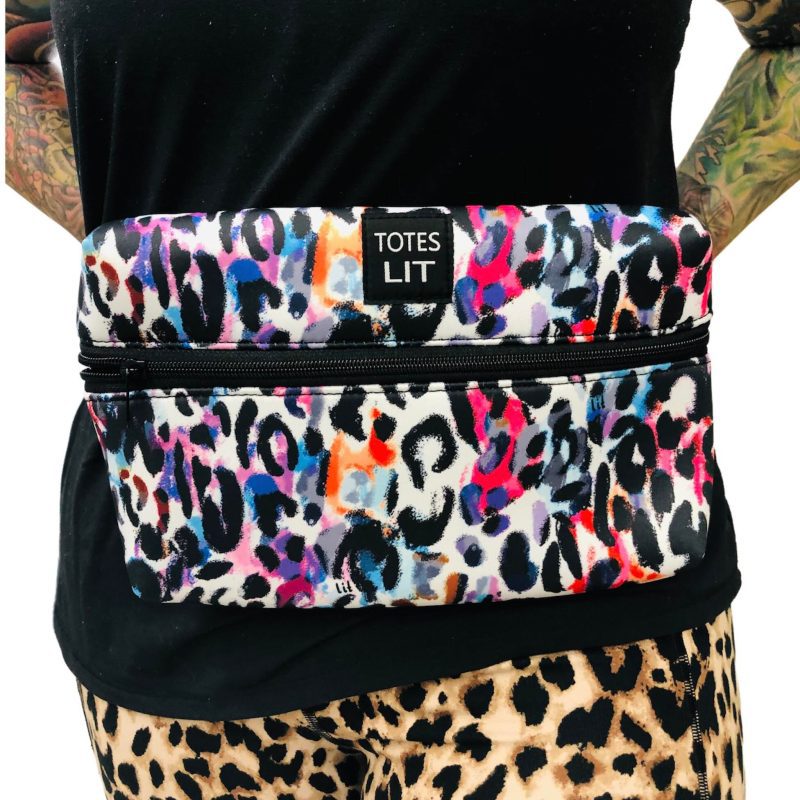 watercolor leopard fanny packin totedrink handlers 243133