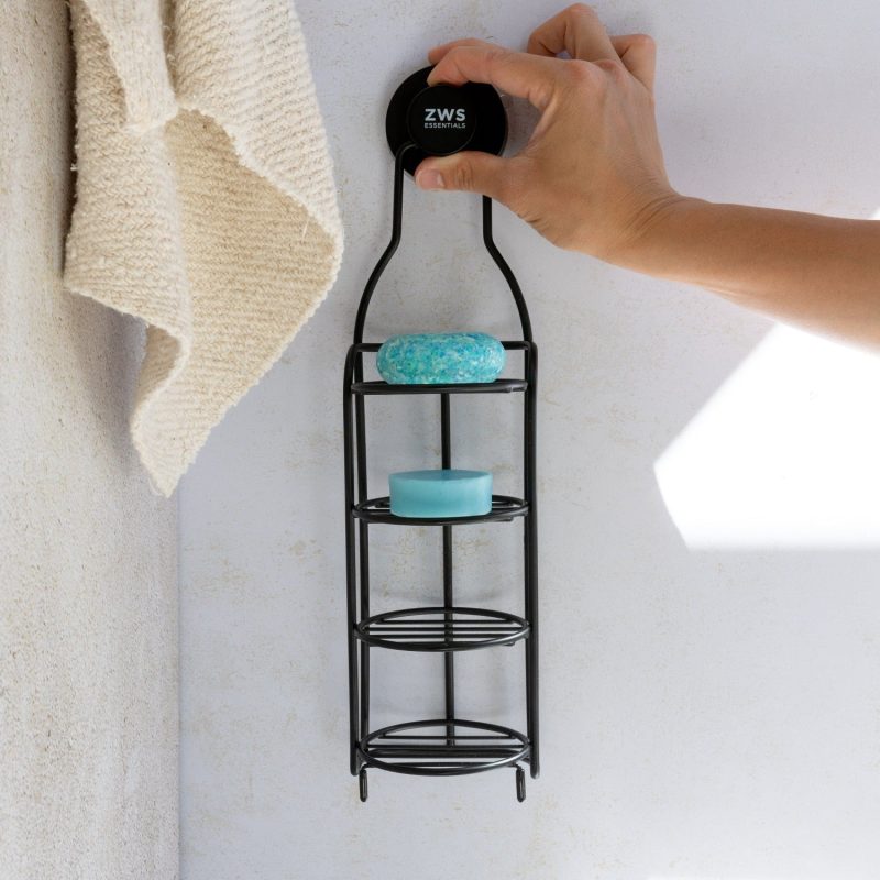 zws essentials shower tower self draining shower caddy bar soap holder for shower wall 34013949788271