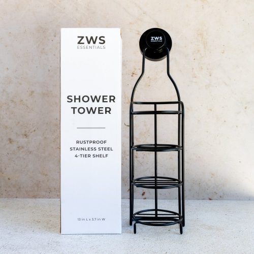 zws essentials shower tower self draining shower caddy bar soap holder for shower wall 34060461342831